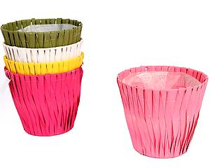 CESTA SURTIDA COLORES ø19 CM, ALTO 18 CM