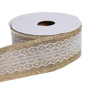 CINTA JUTE CON ENCAJE 4,5CM