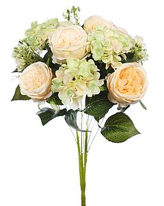 RAMO ROSA CABAGE Y HORTENSIAS 60CM