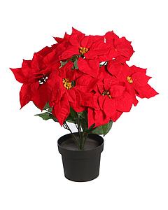 MACETA DE PASCUERO CON 7 FLORES ARTIFICIALES 48CM